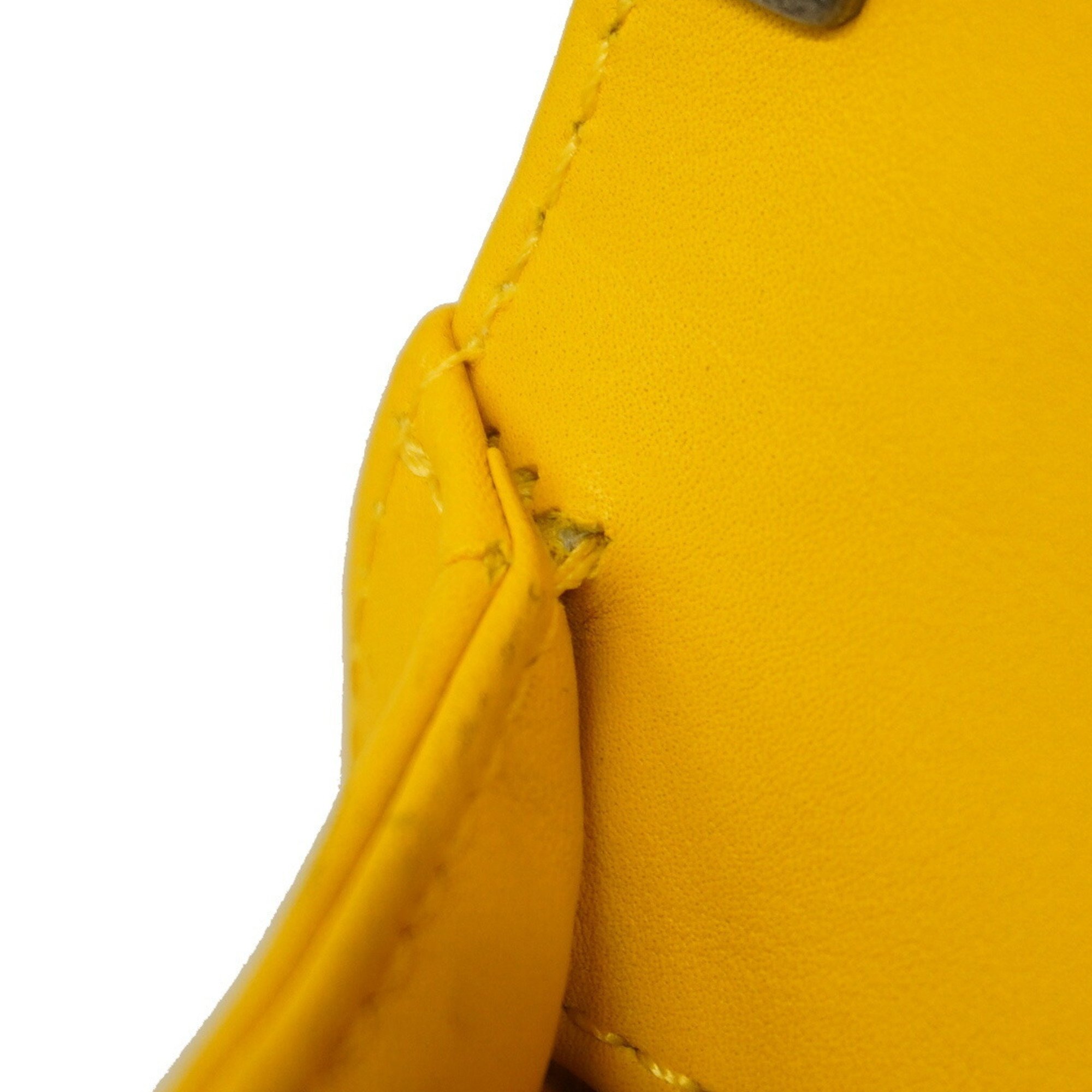 Chanel Shoulder Bag Boy Leather Galuchat Yellow Women's