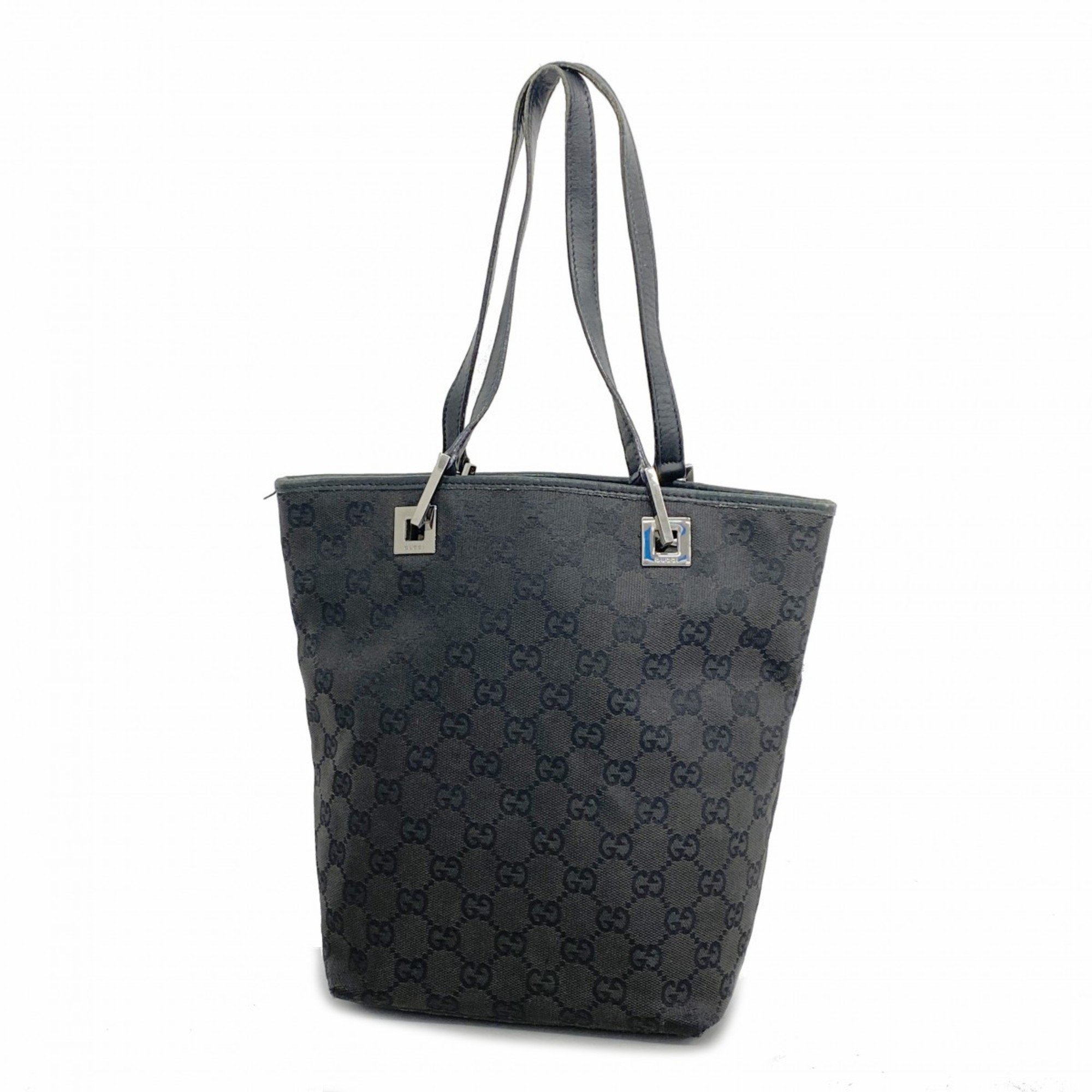 Gucci Tote Bag GG Canvas 31244 Black Women's