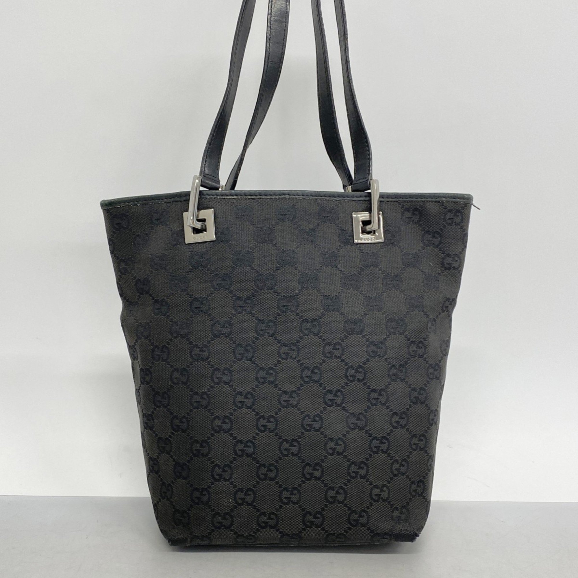 Gucci Tote Bag GG Canvas 31244 Black Women's