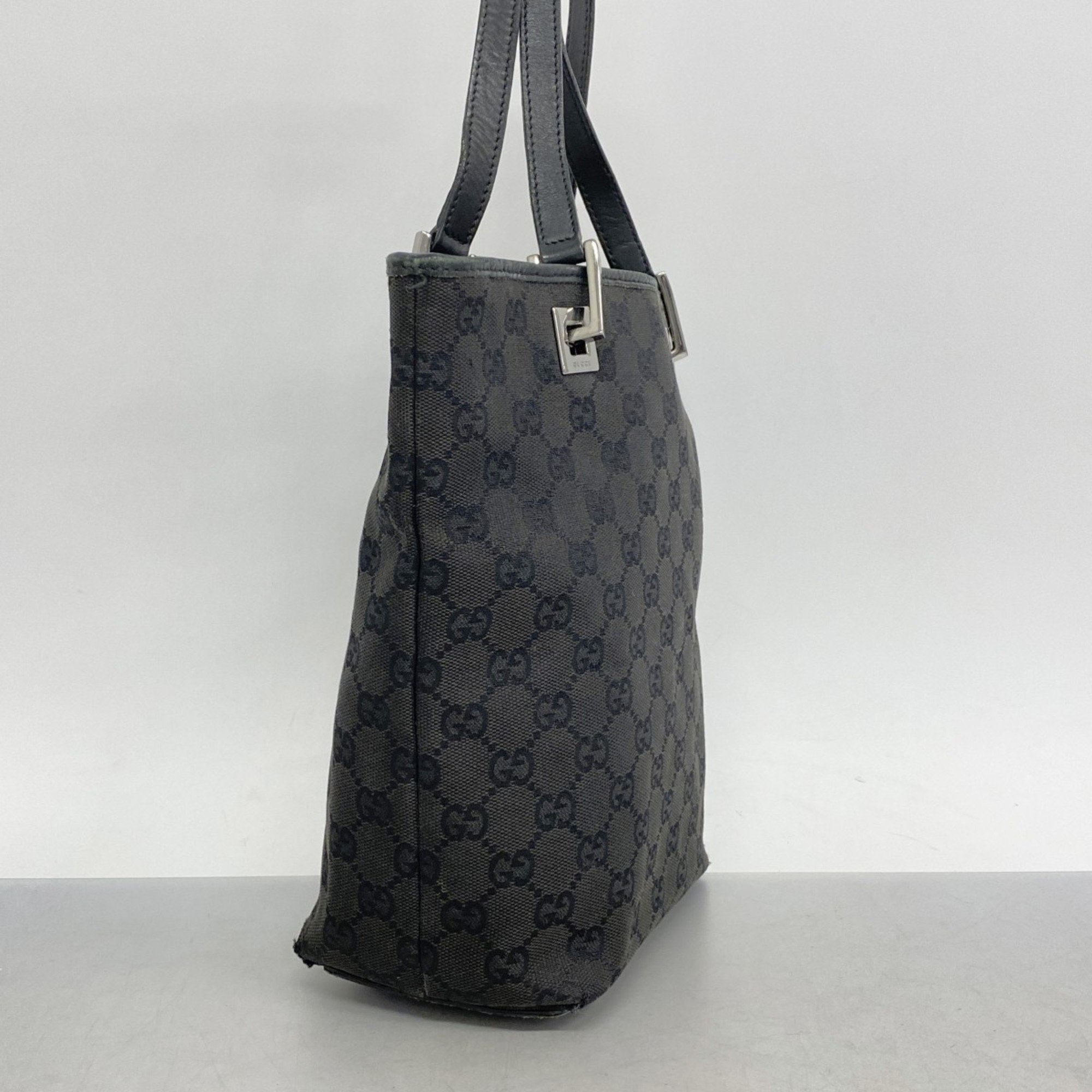 Gucci Tote Bag GG Canvas 31244 Black Women's