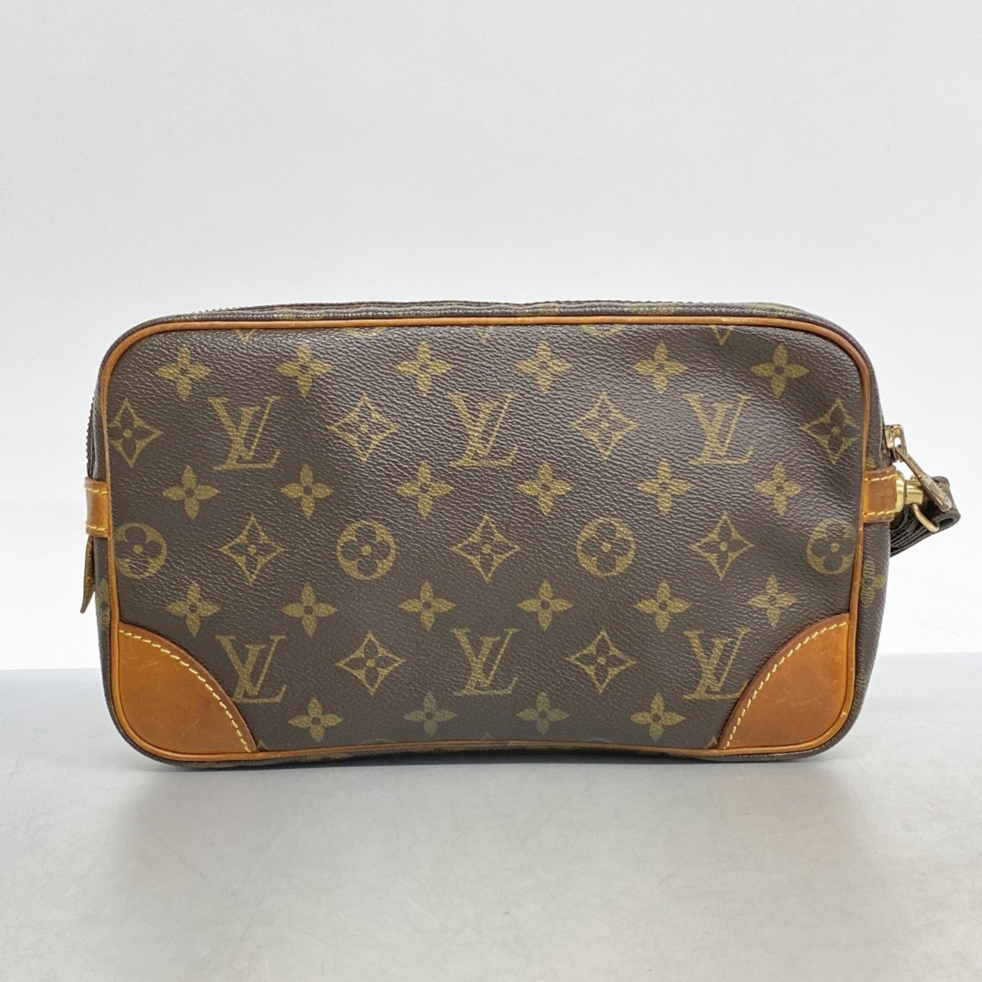 Louis Vuitton Clutch Bag Monogram Marly Dragonne GM M51825 Brown Men's