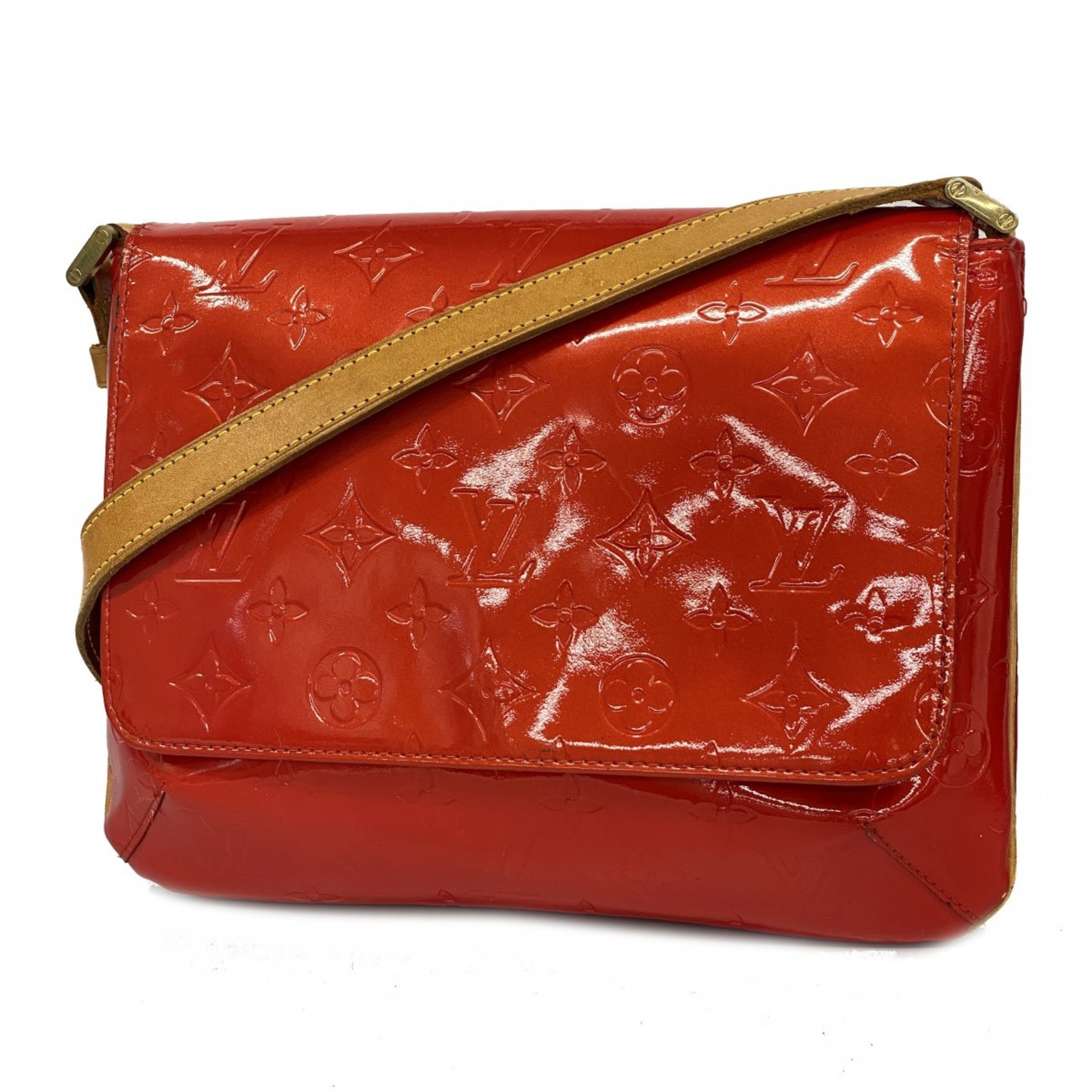 Louis Vuitton Shoulder Bag Vernis Thompson Street M91094 Rouge Ladies