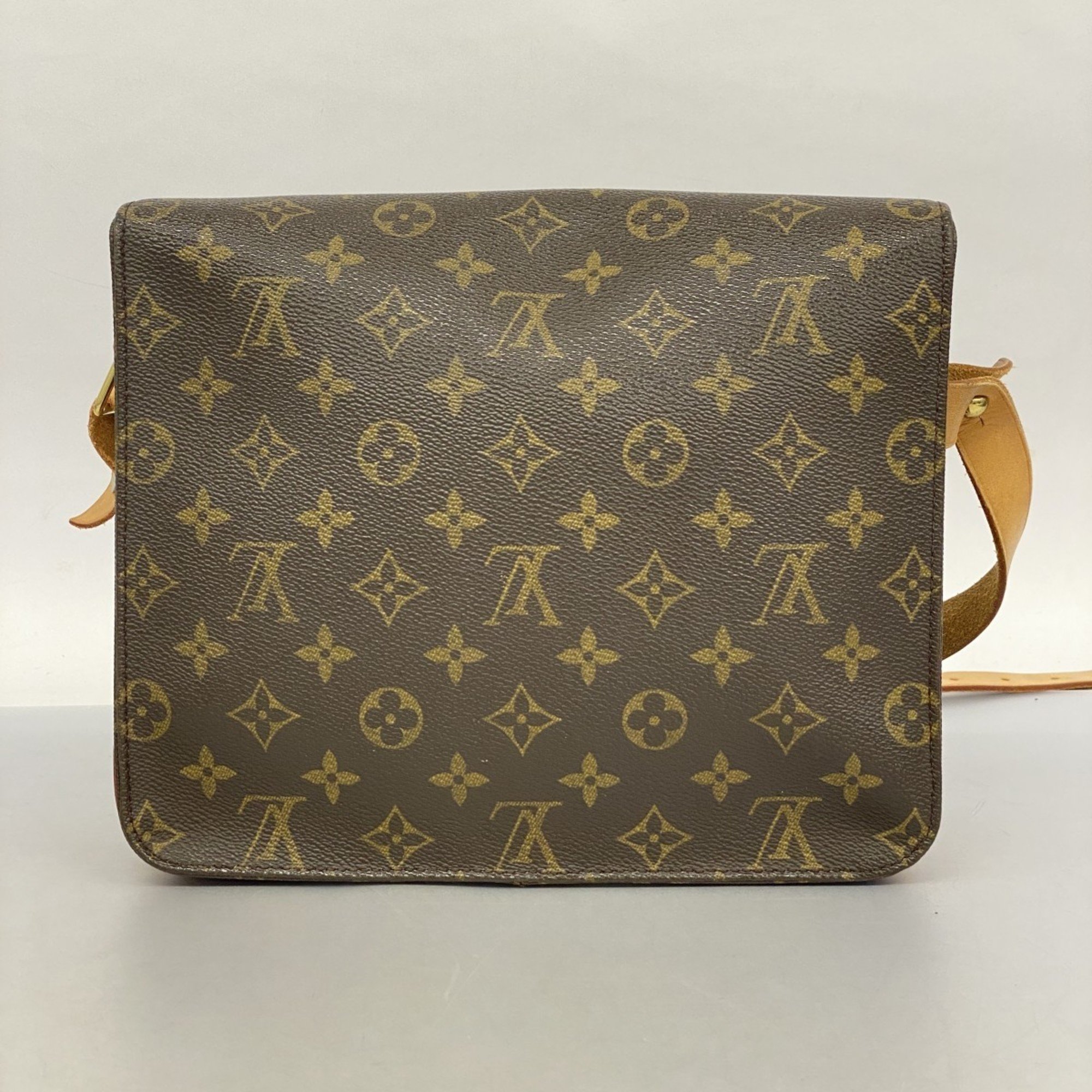 Louis Vuitton Shoulder Bag Monogram Cartesier GM M51252 Brown Ladies