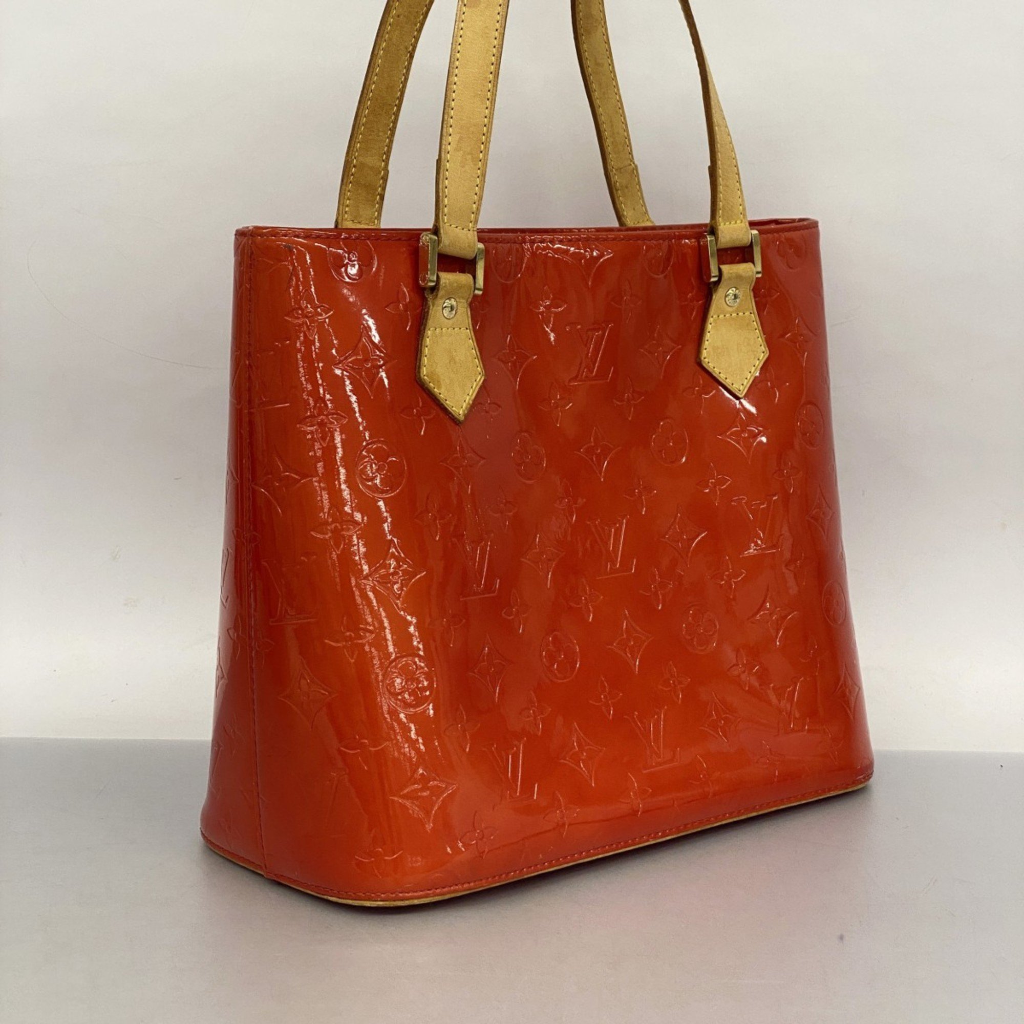 Louis Vuitton Tote Bag Vernis Houston M91092 Rouge Ladies