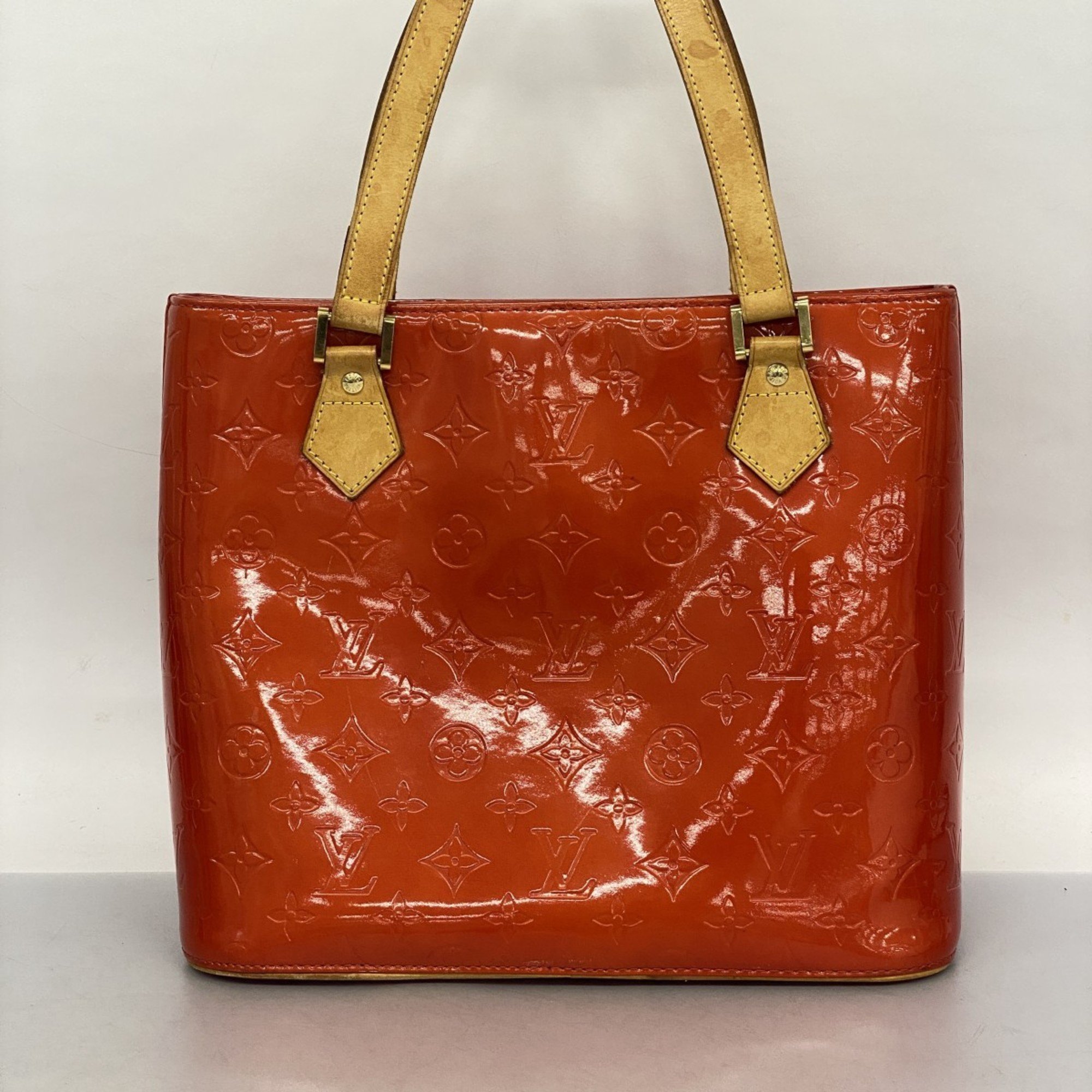 Louis Vuitton Tote Bag Vernis Houston M91092 Rouge Ladies