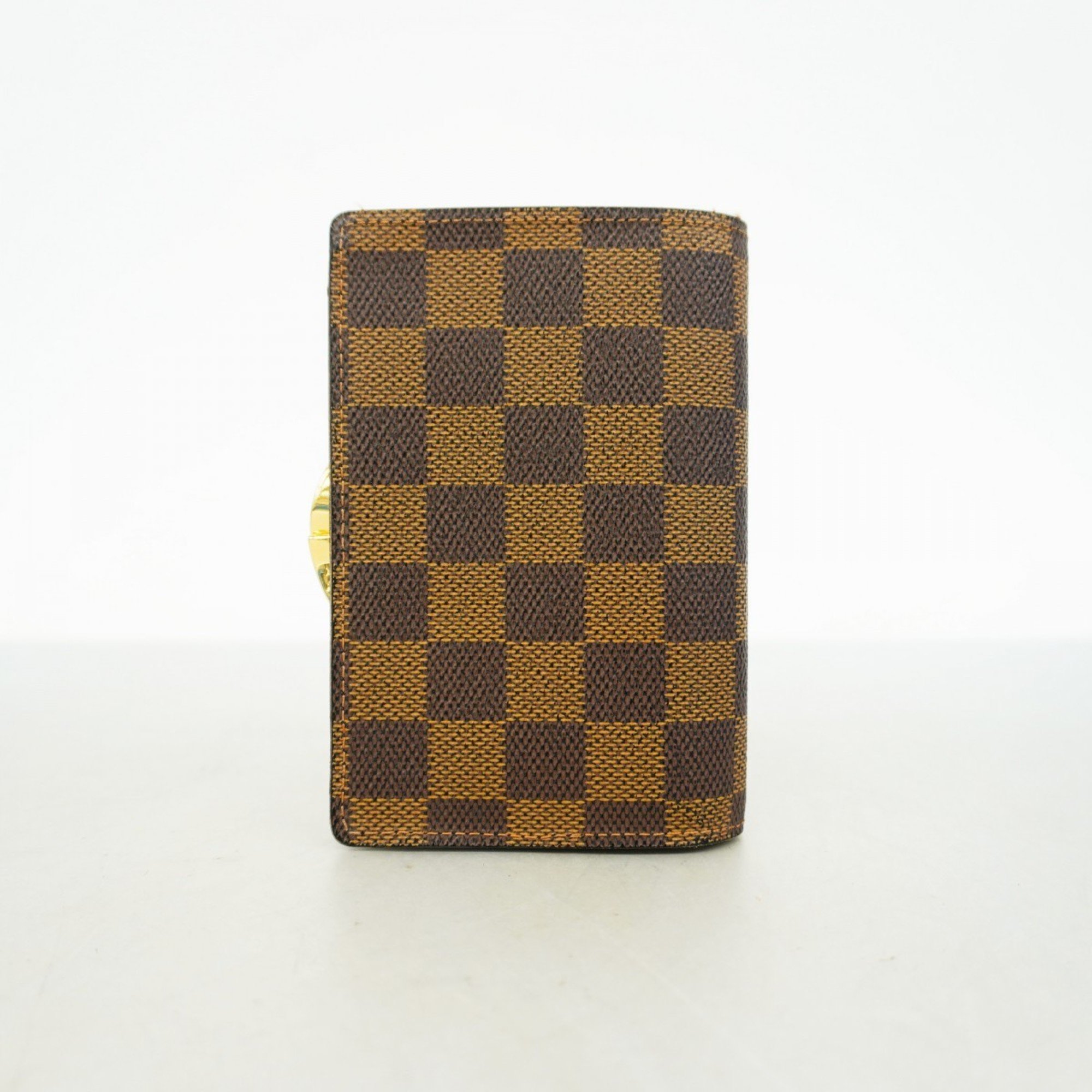 Louis Vuitton Wallet Damier Portefeuille Vienne N61674 Ebene Ladies