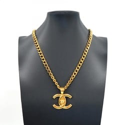 Chanel Necklace Turn Lock GP Plated Gold Ladies