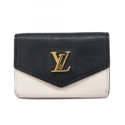 Louis Vuitton Tri-fold Wallet Portefeuille Lock M80984 White Black Pink Ladies