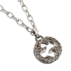 GUCCI Interlocking Necklace 45cm SV Silver 925