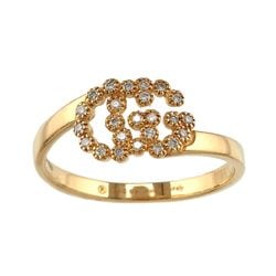 GUCCI GG Running #16 Ring Diamond K18 YG Yellow Gold 750