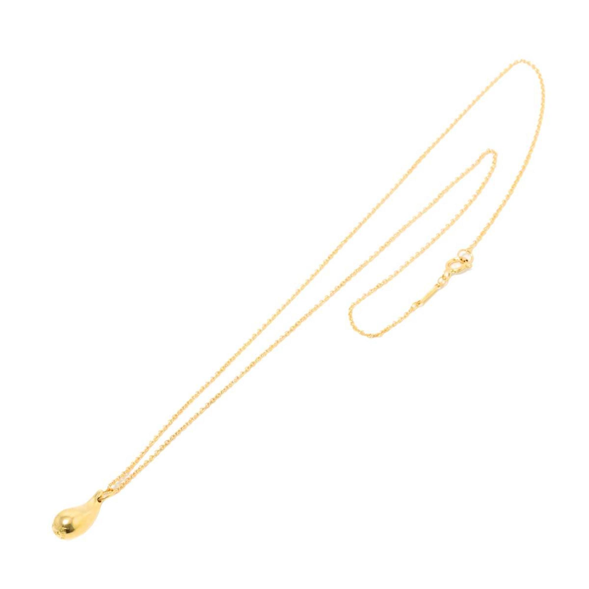 Tiffany & Co. Teardrop Necklace 41cm K18 YG Yellow Gold 750