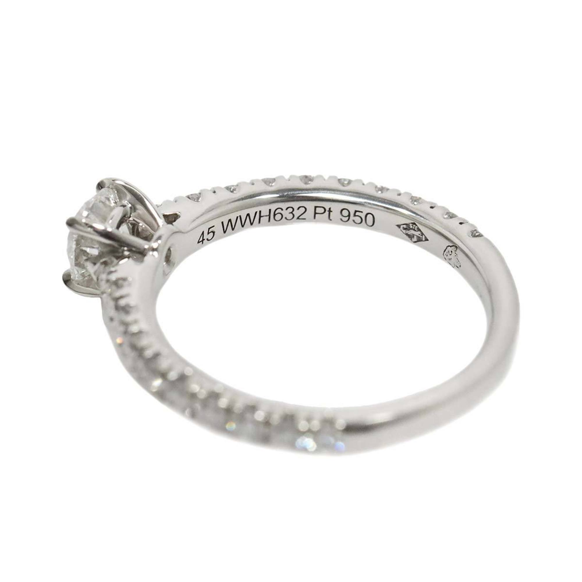 Cartier Solitaire #45 Ring Diamond 0.31ct Pt Platinum