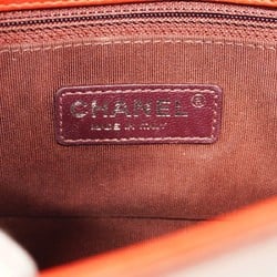 Chanel Shoulder Bag Matelasse W Chain Calfskin Red Women's