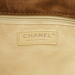 Chanel Shoulder Bag Matelasse W Chain Suede Brown Women's