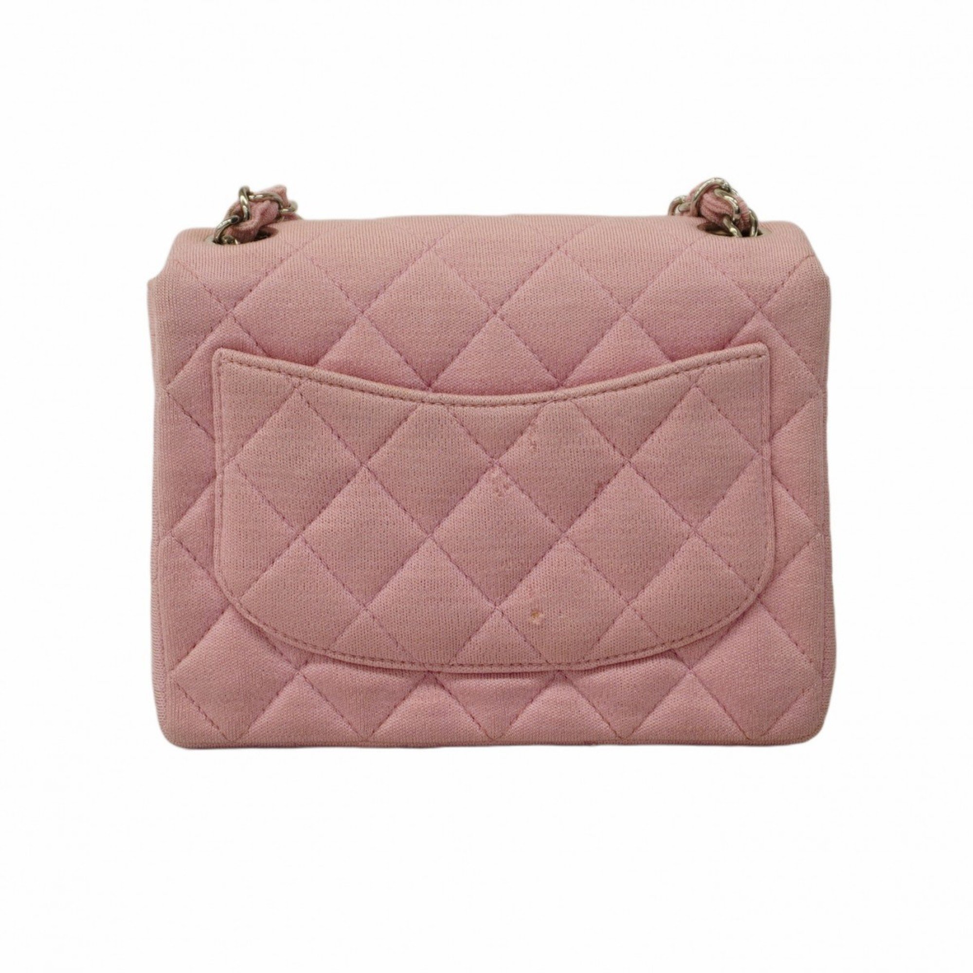 Chanel Shoulder Bag Matelasse Chain Cotton Pink Women's