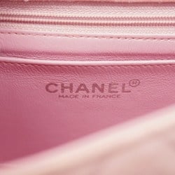 Chanel Shoulder Bag Matelasse Chain Cotton Pink Women's