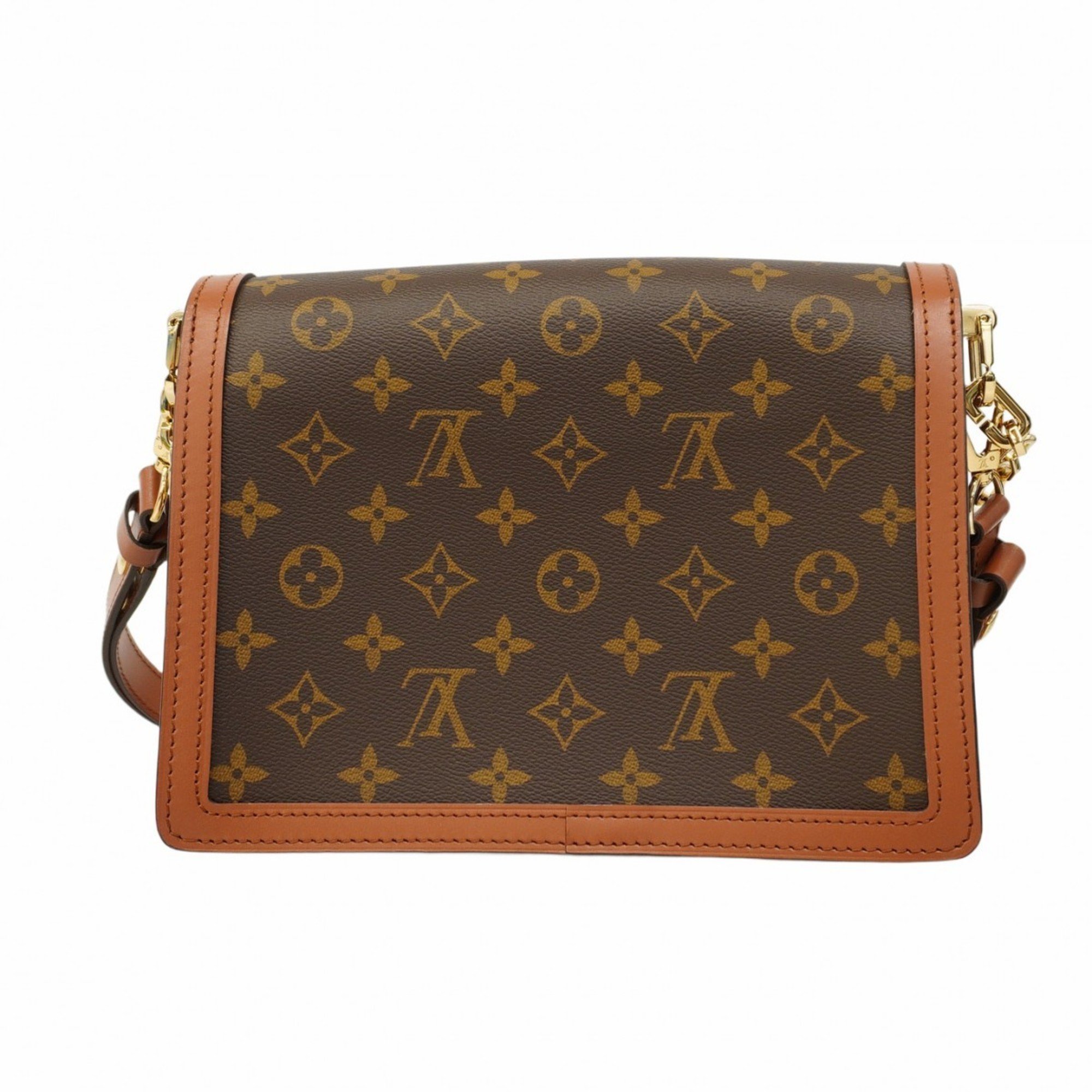 Louis Vuitton Shoulder Bag Monogram Reverse Dauphine MM M45958 Brown Ladies