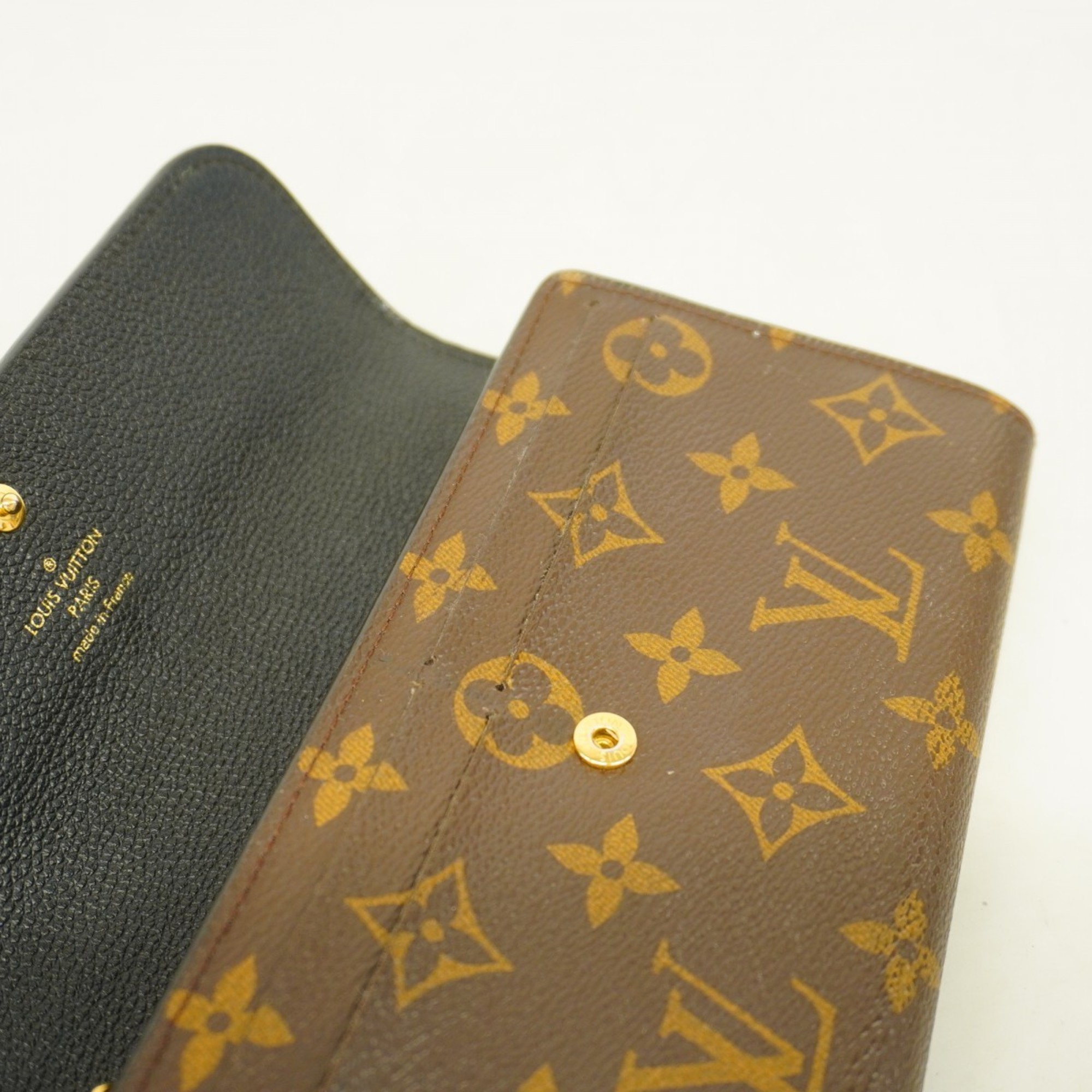 Louis Vuitton Long Wallet Monogram Portefeuille Venus M61835 Brown Noir Ladies