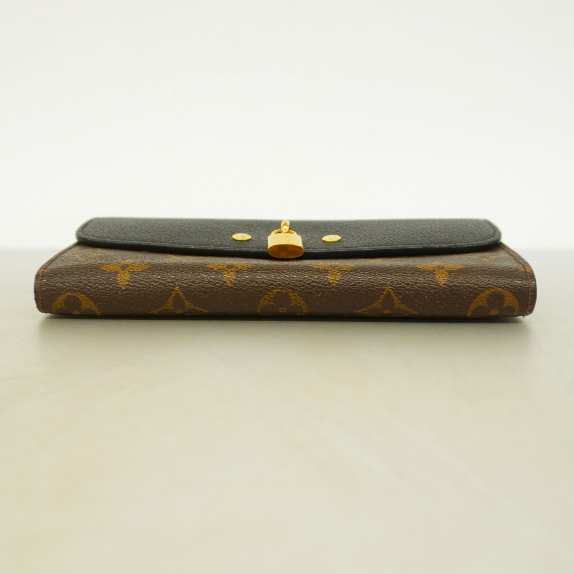 Louis Vuitton Long Wallet Monogram Portefeuille Venus M61835 Brown Noir Ladies