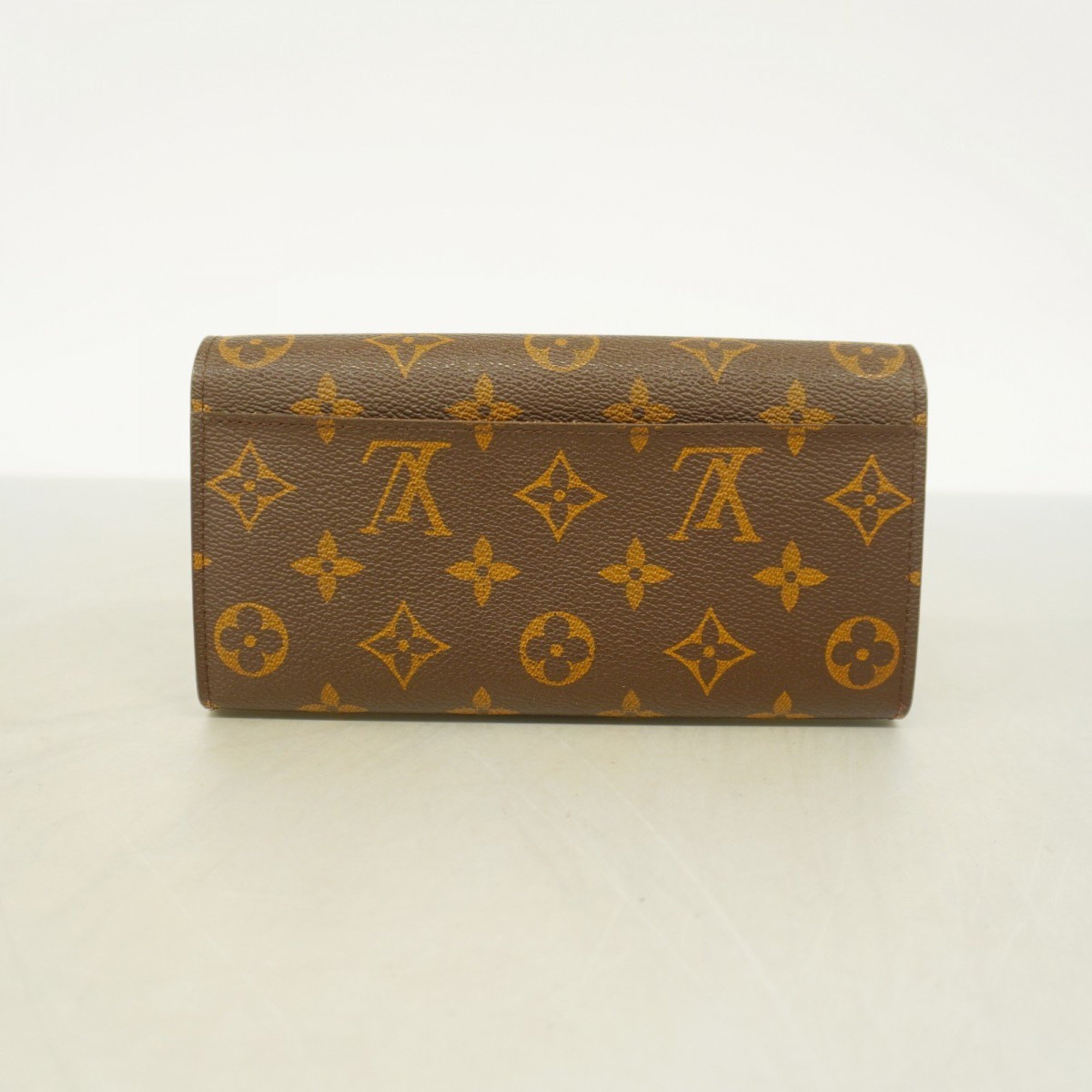 Louis Vuitton Long Wallet Monogram Portefeuille Sarah M60531 Brown Ladies