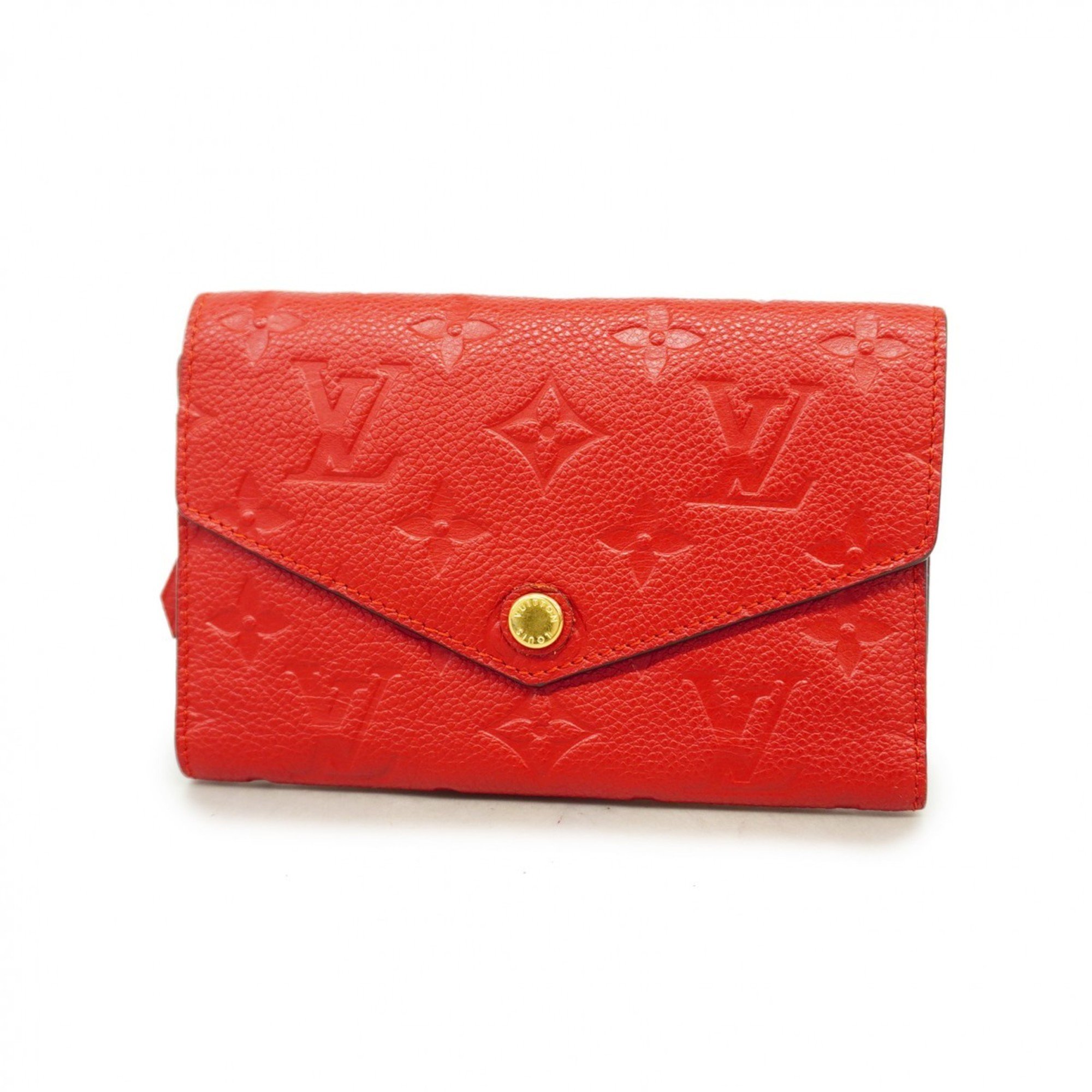 Louis Vuitton Tri-fold Wallet Monogram Empreinte Portefeuille Curieuse Compact M60735 Cerise Ladies