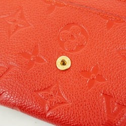 Louis Vuitton Tri-fold Wallet Monogram Empreinte Portefeuille Curieuse Compact M60735 Cerise Ladies