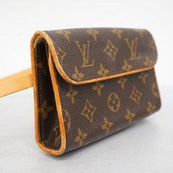 Louis Vuitton Waist Bag Monogram Pochette Florentine M51855 Brown Women's