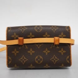 Louis Vuitton Waist Bag Monogram Pochette Florentine M51855 Brown Women's