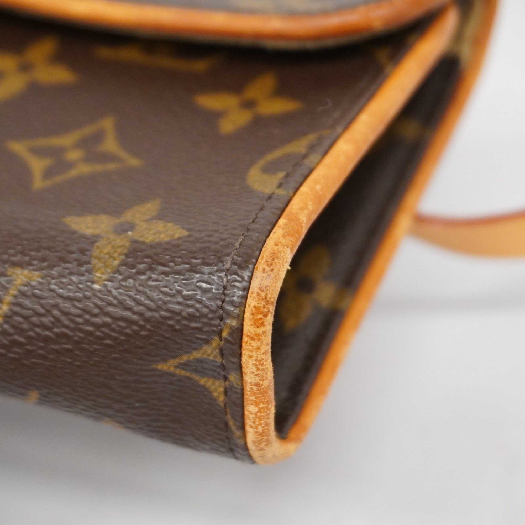 Louis Vuitton Waist Bag Monogram Pochette Florentine M51855 Brown Women's