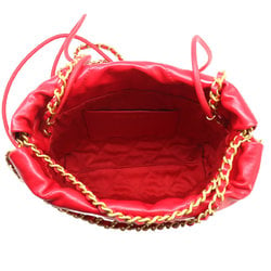 CHANEL 22 2way Chain Hand Shoulder Bag Leather Red AS3980 Mini