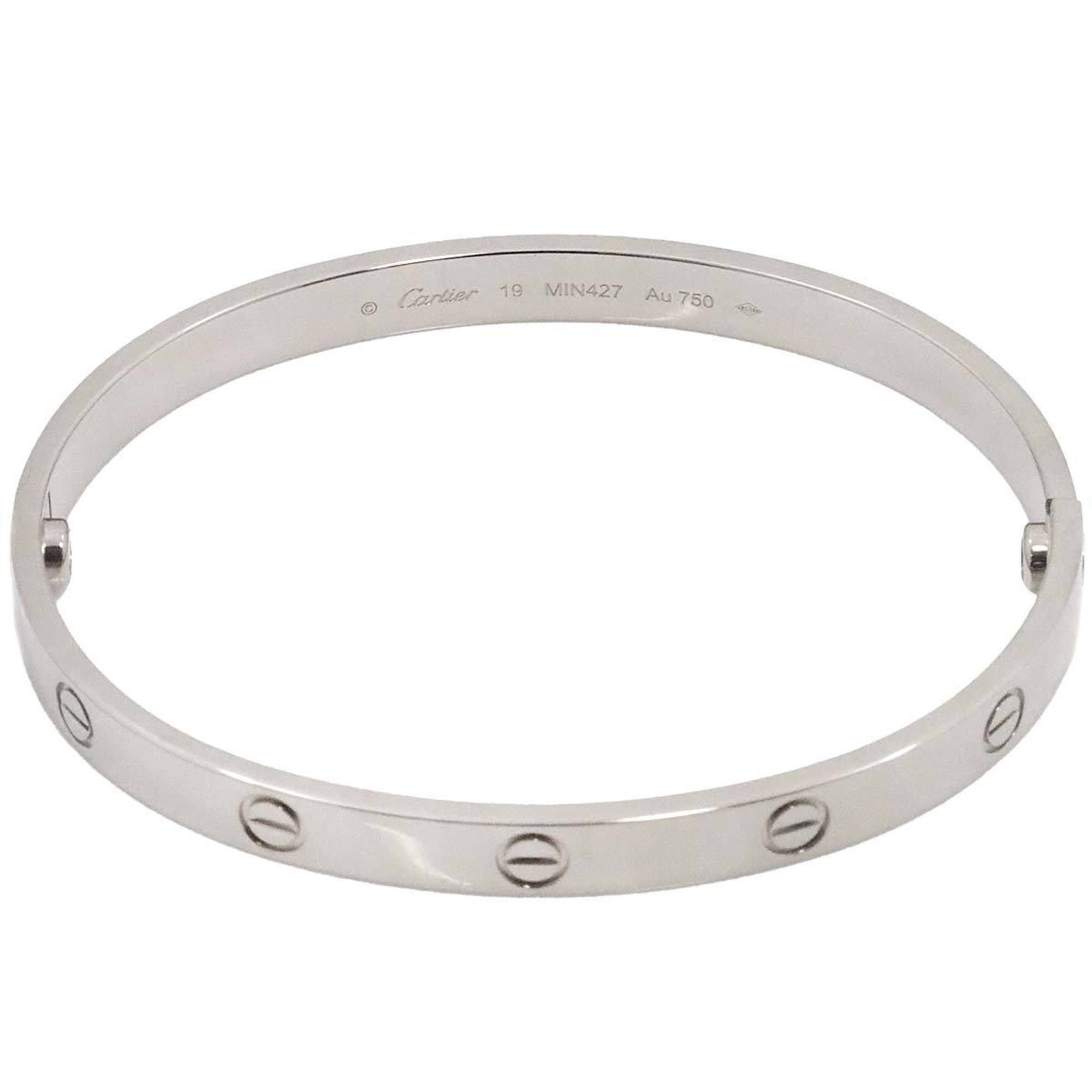 Cartier Love Bracelet #19 K18 WG White Gold 750 Bangle