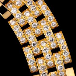 Cartier Maillon Panthere 5-row Diamond Necklace 40cm K18 YG Yellow Gold 750