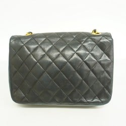 Chanel Shoulder Bag Matelasse Chain Lambskin Black Women's