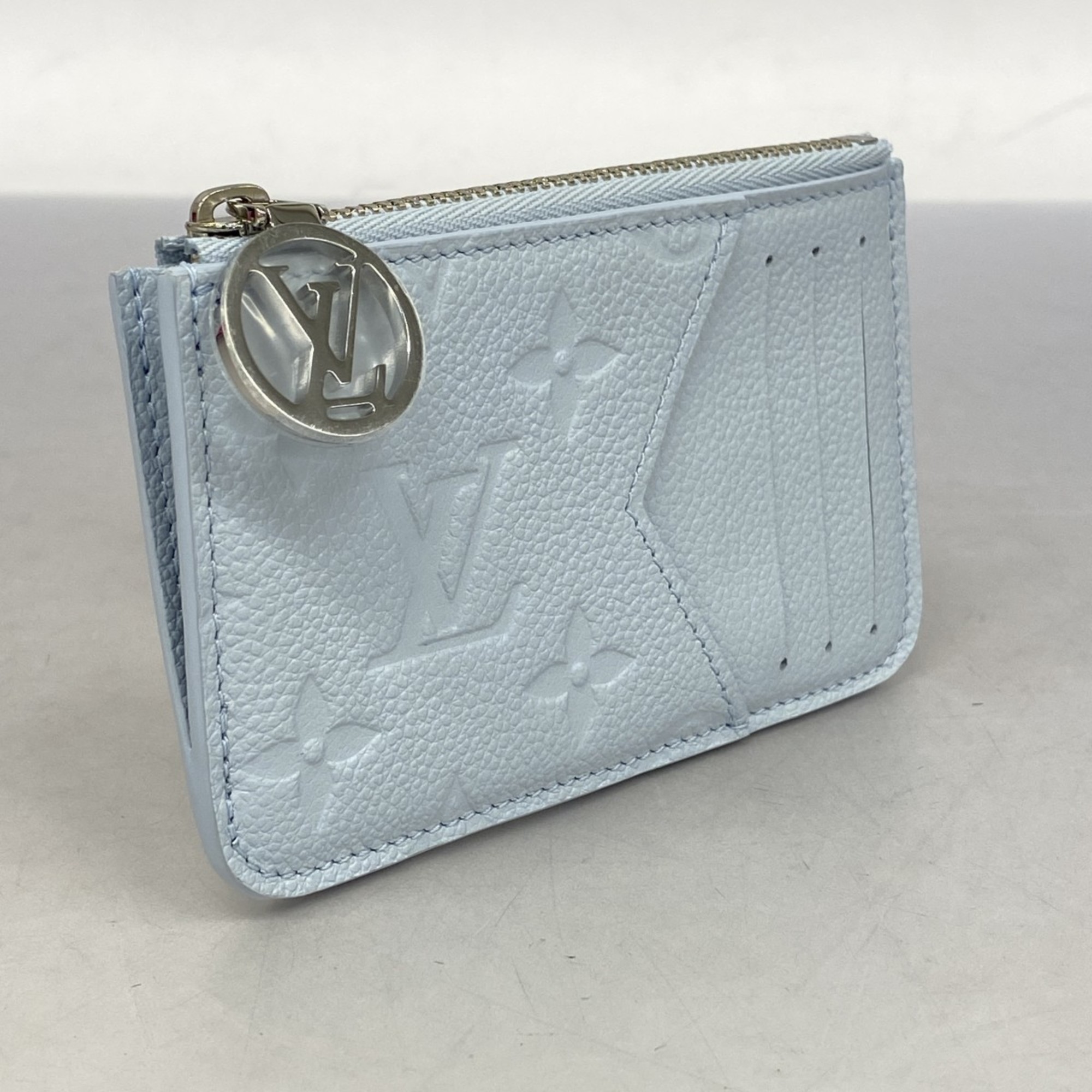 Louis Vuitton Wallet/Coin Case Monogram Empreinte Porte Carthormy M83645 Washed Blue Women's