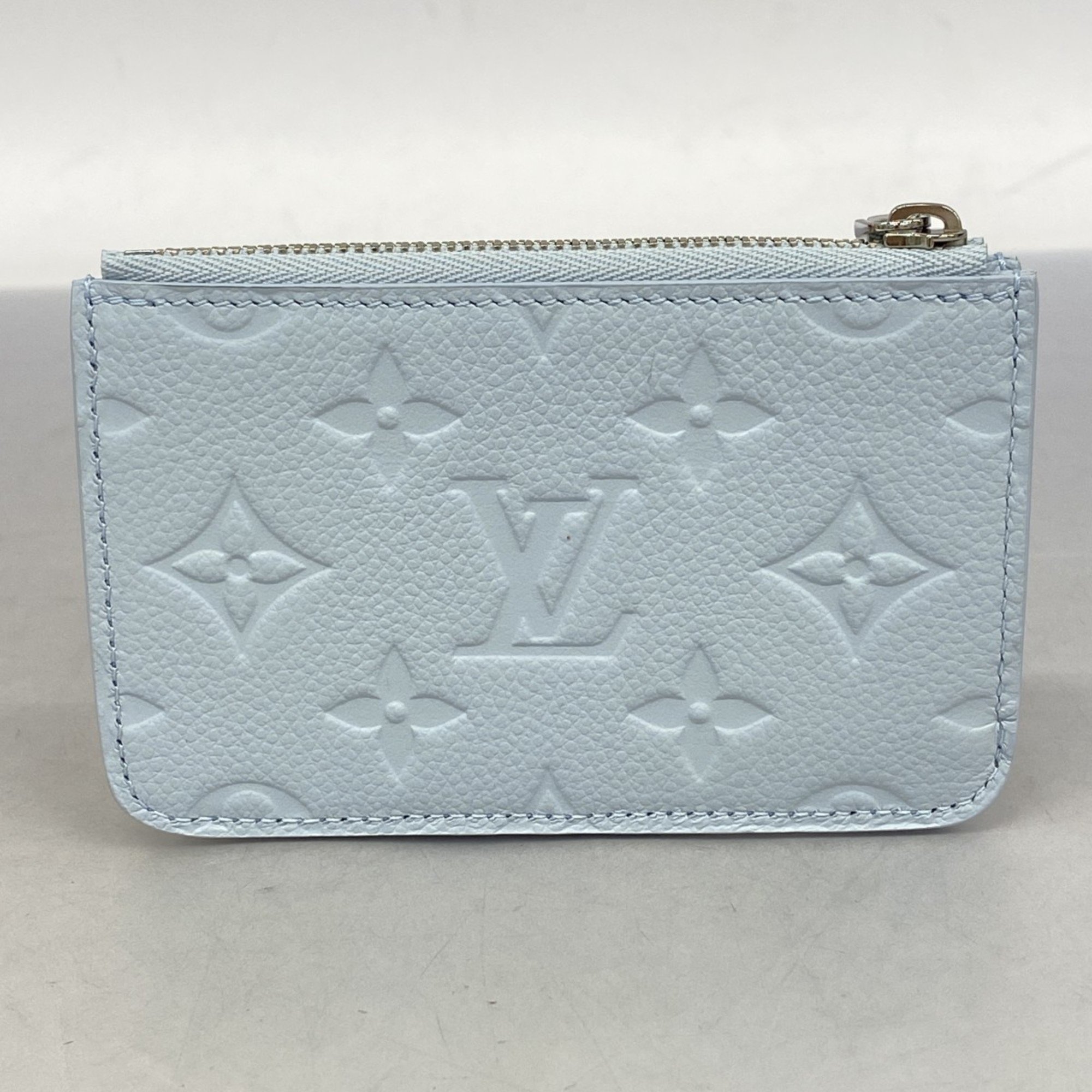 Louis Vuitton Wallet/Coin Case Monogram Empreinte Porte Carthormy M83645 Washed Blue Women's