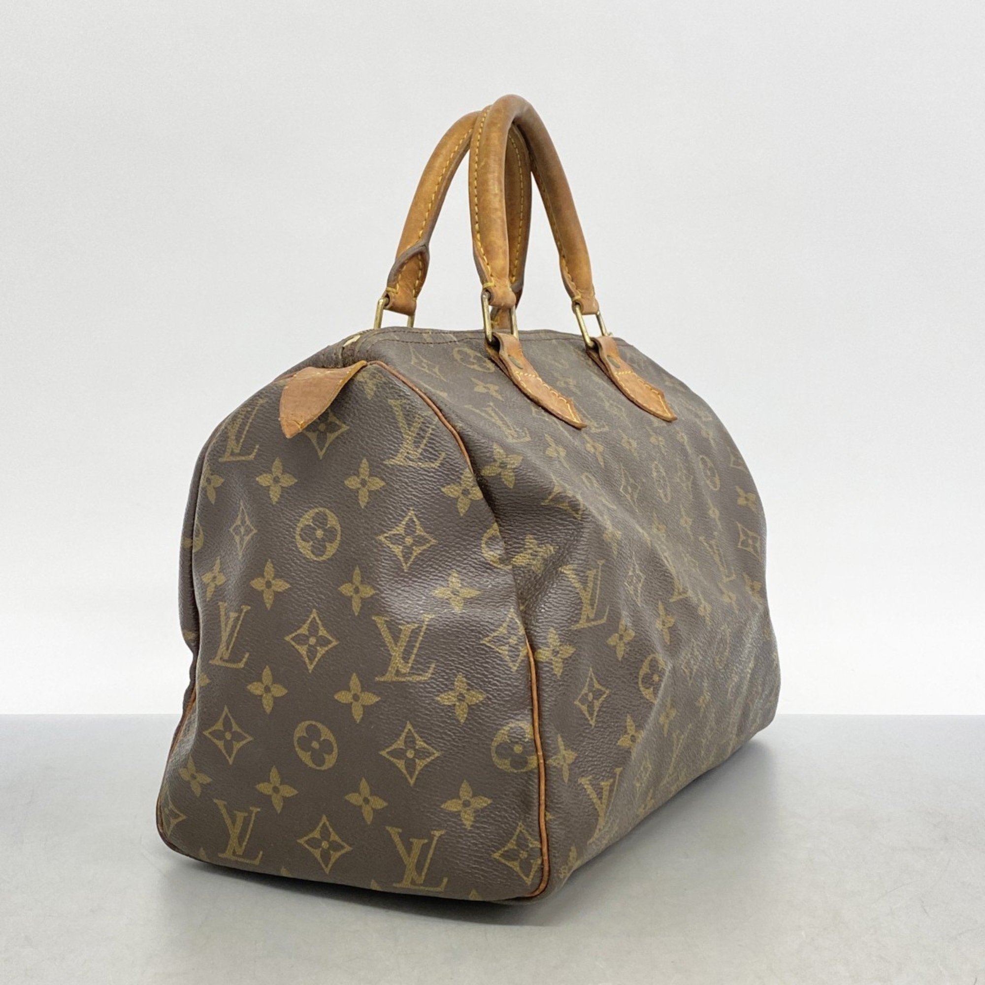 Louis Vuitton Handbag Monogram Speedy 30 M41108 Brown Ladies