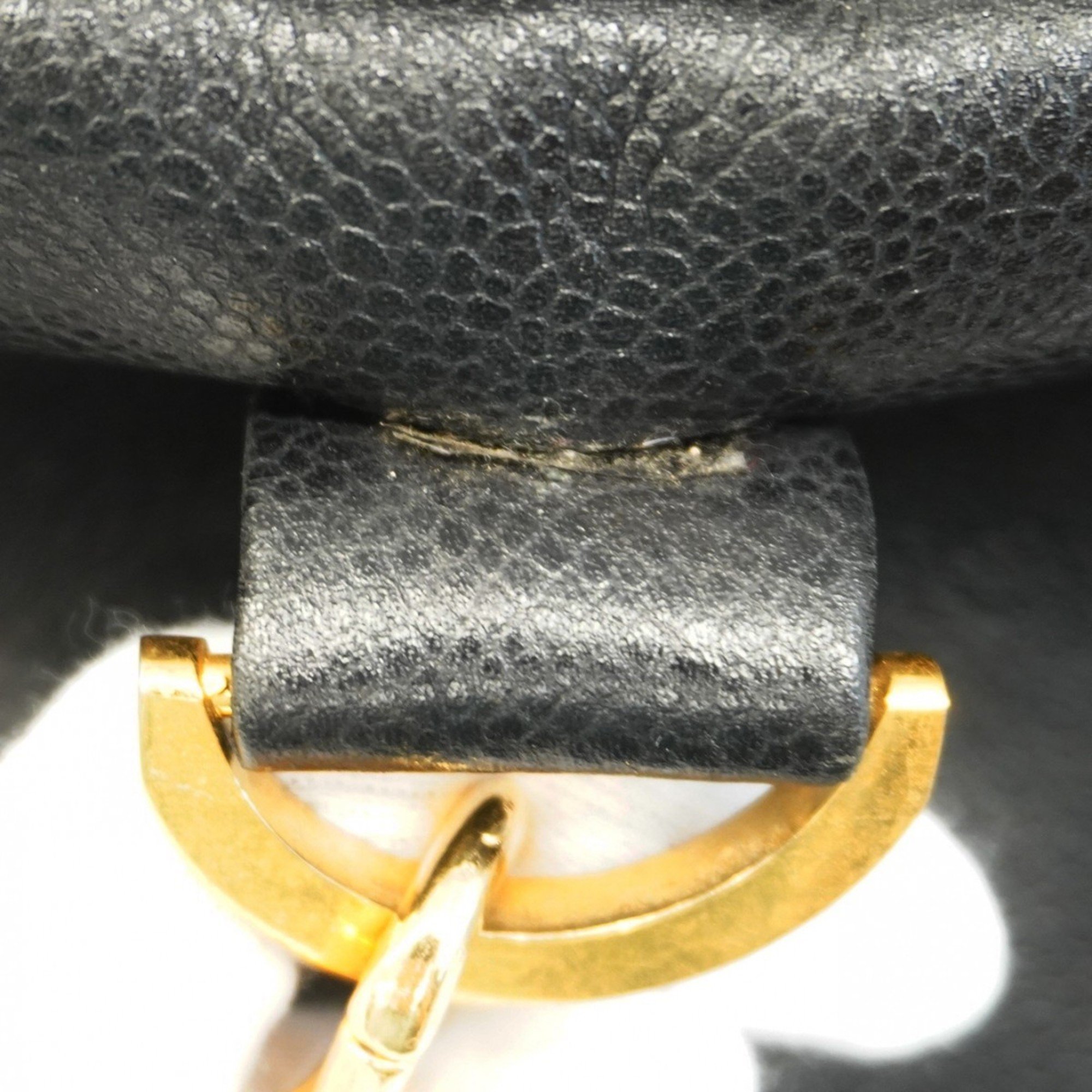 Chanel Boston Bag Caviar Skin Black Women's