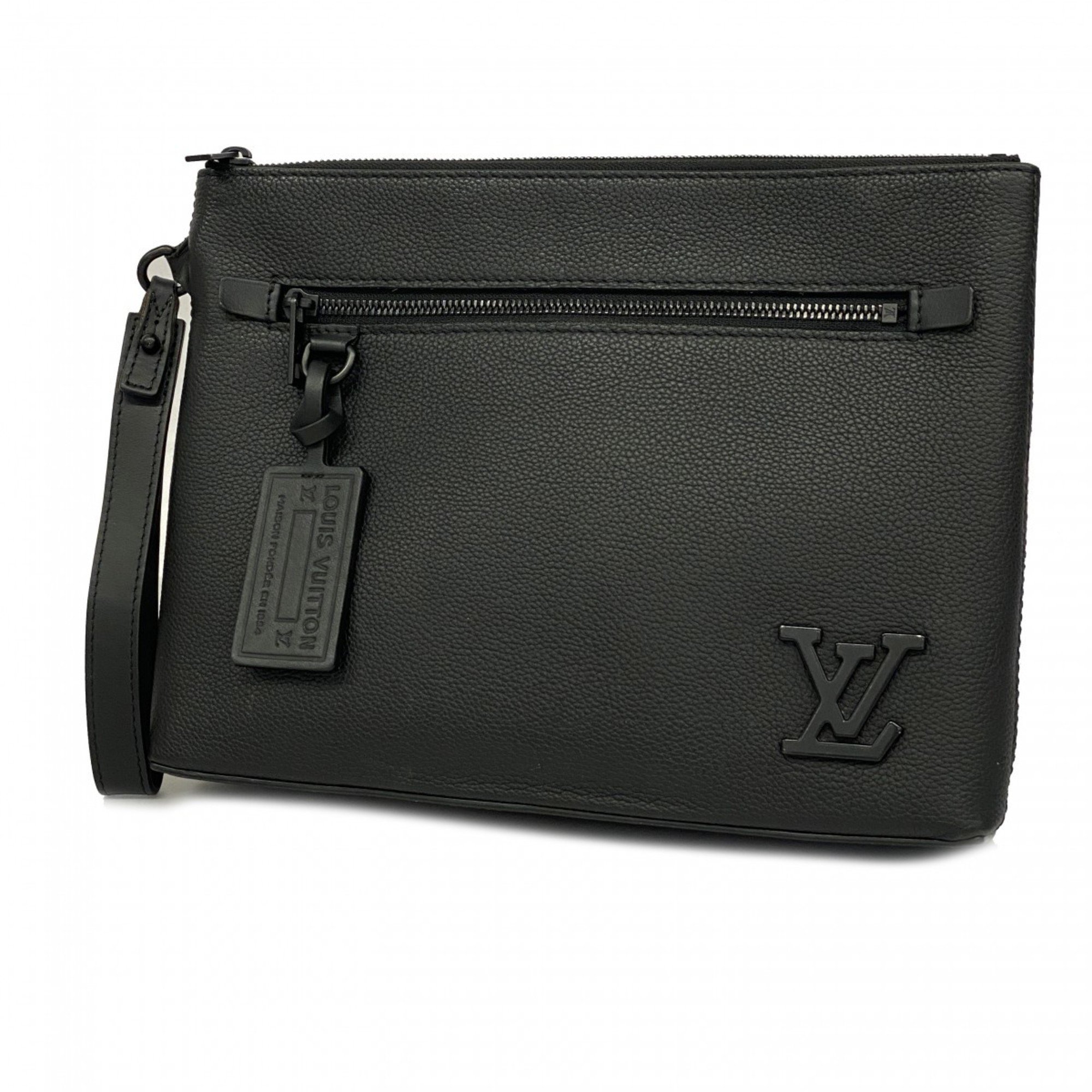 Louis Vuitton Clutch Bag LV Aerogram Pochette IPAD M69837 Noir Men's