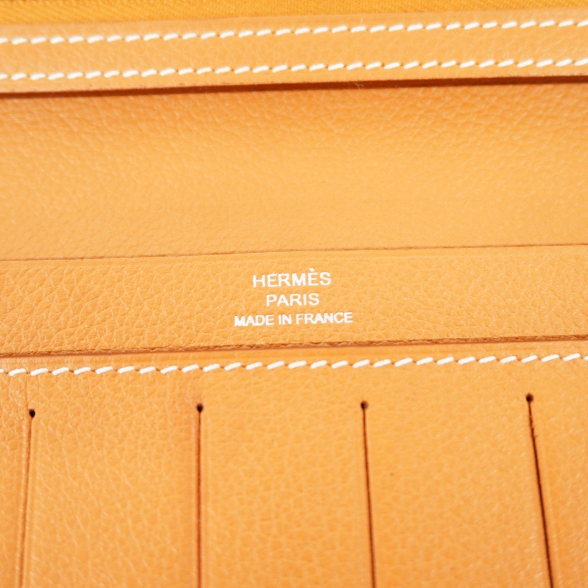 Hermes Long Wallet Citizen Twill Evercolor Gold B Stamp Men's