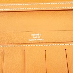 Hermes Long Wallet Citizen Twill Evercolor Gold B Stamp Men's