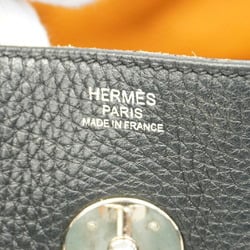 Hermes Shoulder Bag Lindy 30 Verso Taurillon Clemence Black Toffee A Engraved Ladies