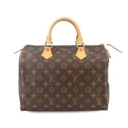 Louis Vuitton Monogram Speedy 30 Handbag Brown M41526 Gold Hardware