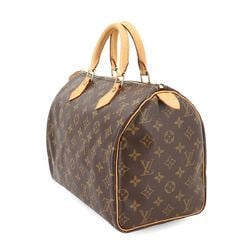 Louis Vuitton Monogram Speedy 30 Handbag Brown M41526 Gold Hardware