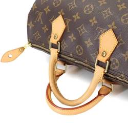 Louis Vuitton Monogram Speedy 30 Handbag Brown M41526 Gold Hardware