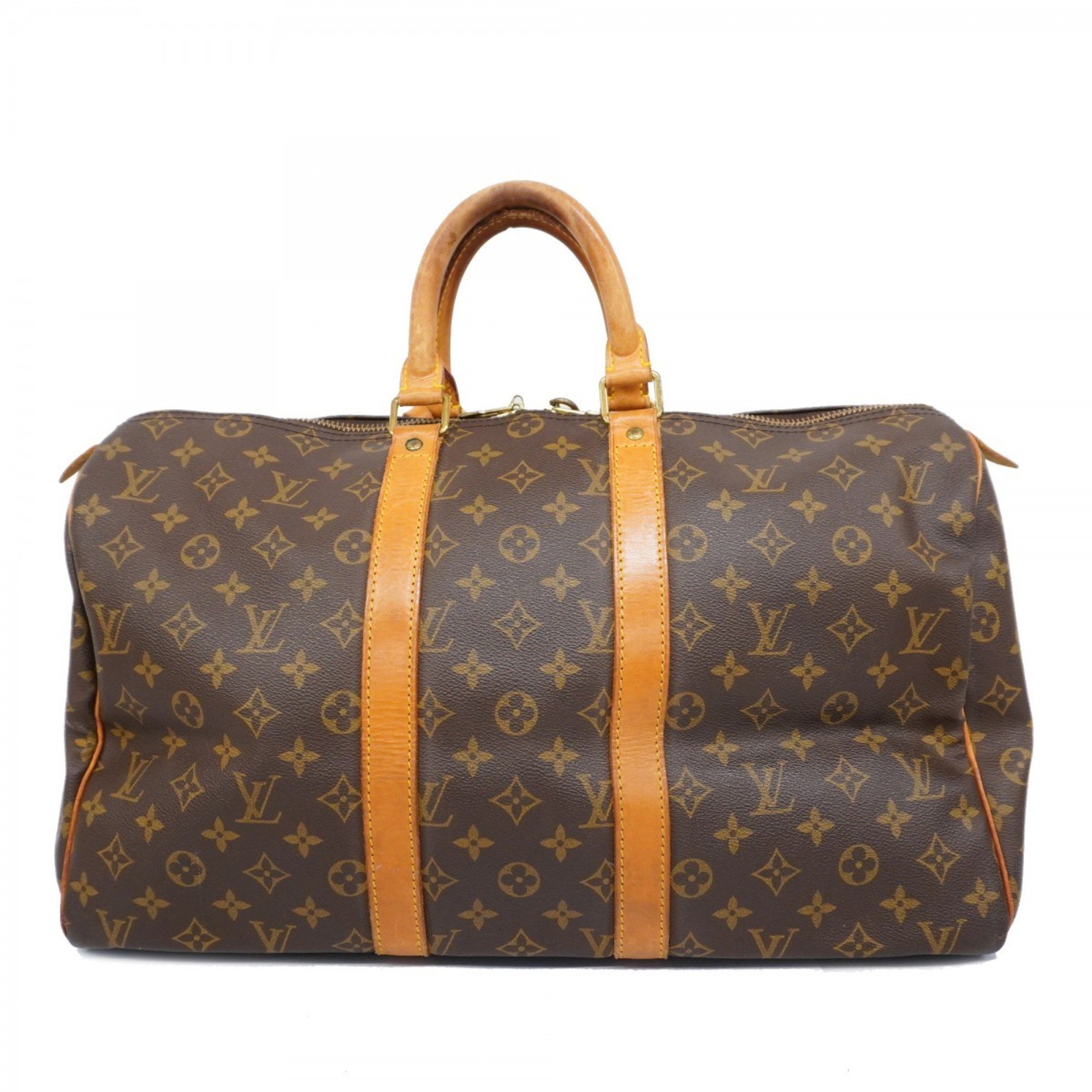 Louis Vuitton Boston Bag Monogram Keepall 45 M41428 Brown Men's Women's