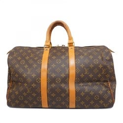 Louis Vuitton Boston Bag Monogram Keepall 45 M41428 Brown Men's Women's