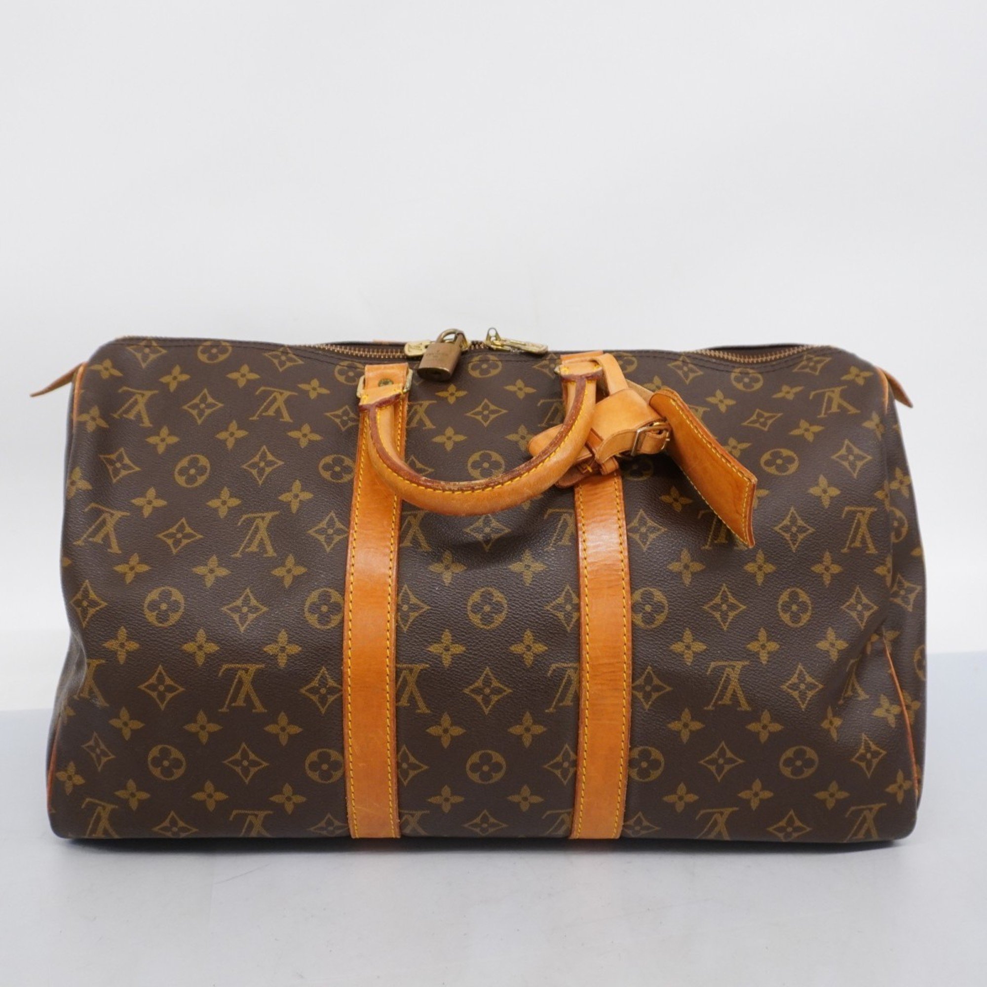 Louis Vuitton Boston Bag Monogram Keepall 45 M41428 Brown Men's Women's