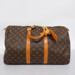 Louis Vuitton Boston Bag Monogram Keepall 45 M41428 Brown Men's Women's