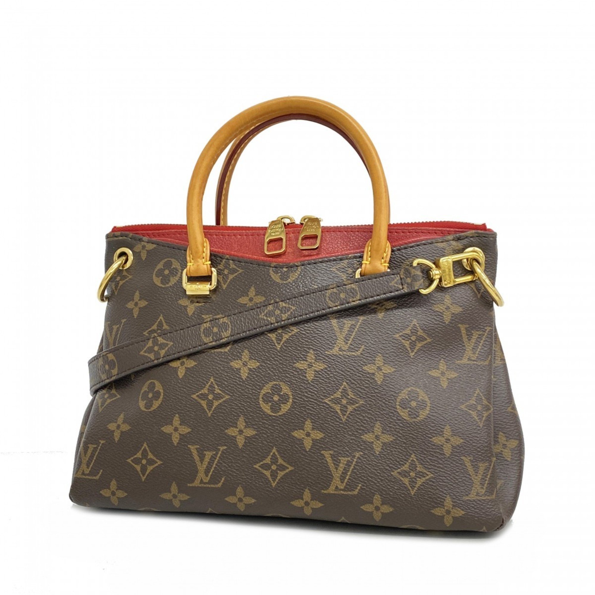 Louis Vuitton Handbag Monogram Pallas BB M41241 Brown Cerise Ladies