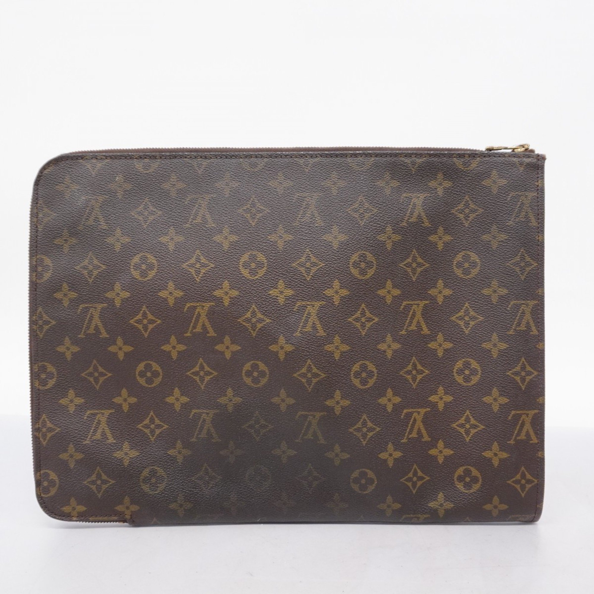 Louis Vuitton Clutch Bag Monogram Poche Document M53456 Brown Men's